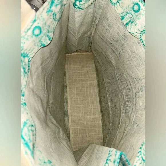 Christian Dior Dioriviera Aquamarine Cloth Linen Tote Bag - Picture 4 of 12